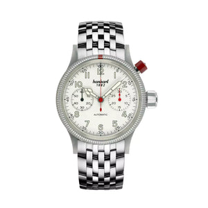 Hanhart - PIONEER Mk I - Antikweiß - 40 mm - Edelstahlarmband