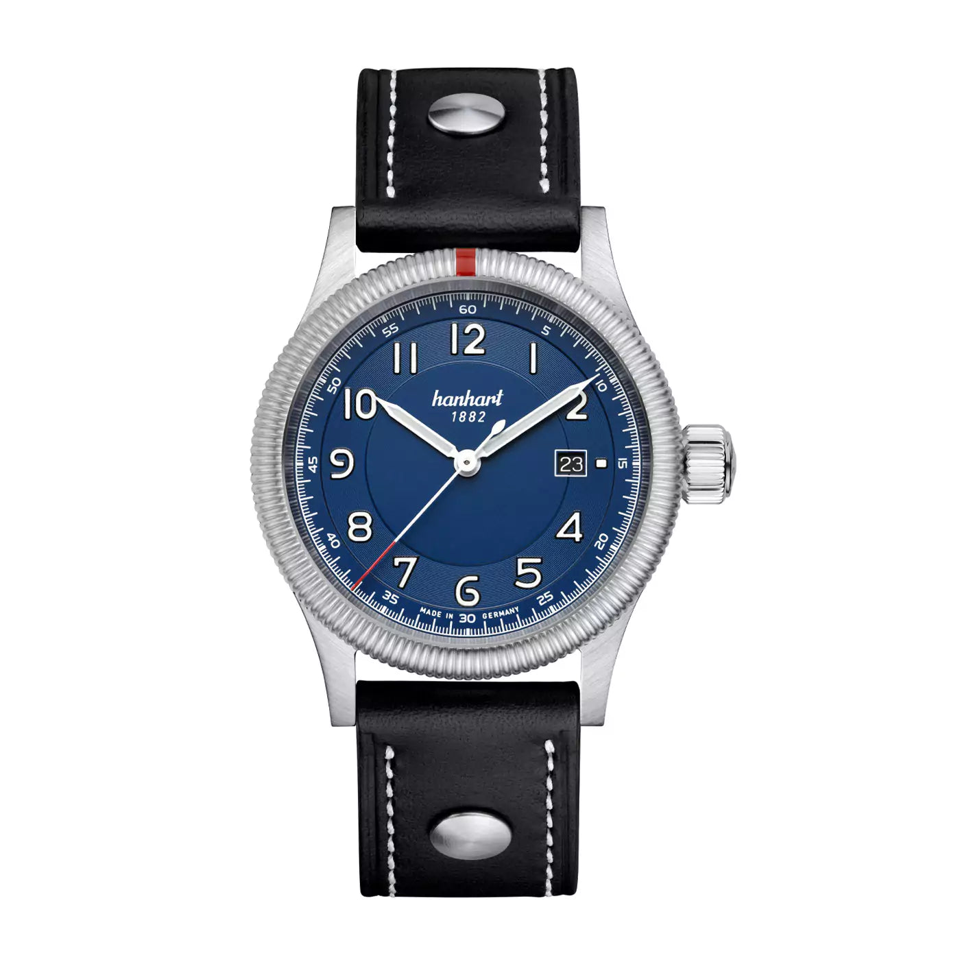 hanhart-pioneer-one-blue-42-mm-black-leather