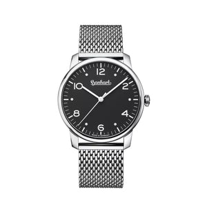 Hanhart - PIONEER Silva - Schwarz - 38.5 mm - Milanaise