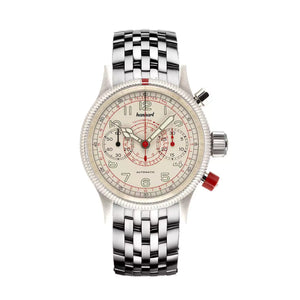 Hanhart - PIONEER Mk II - TachyTele - Antikweiss - 40 mm - Edelstahlarmband