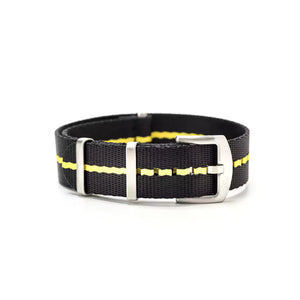 Heavy Duty Nylon Uhrenarmband - Schwarz/Gelb | WB Original