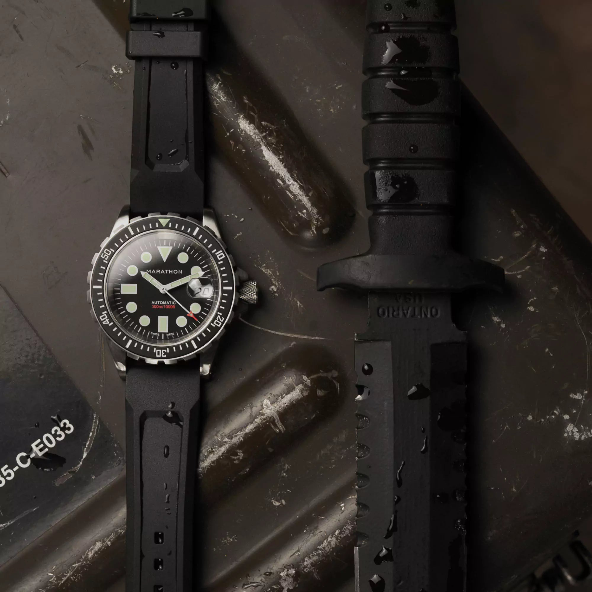 Marathon 41MM ORIGINAL SAR W/ DATE (OSAR-D) Rubber Strap dive gear