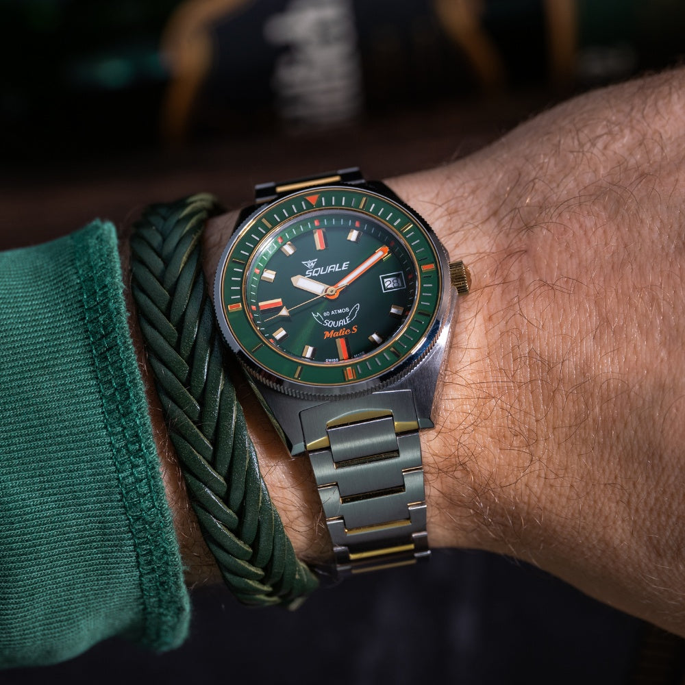 Squale - Matic S - Grün Zweifarbig - Stahlarmband - MATICGGRGR.SSBI