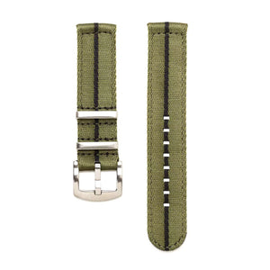 Zweiteiliges Nylon Armband Militärgrün & Schwarz | WB Original