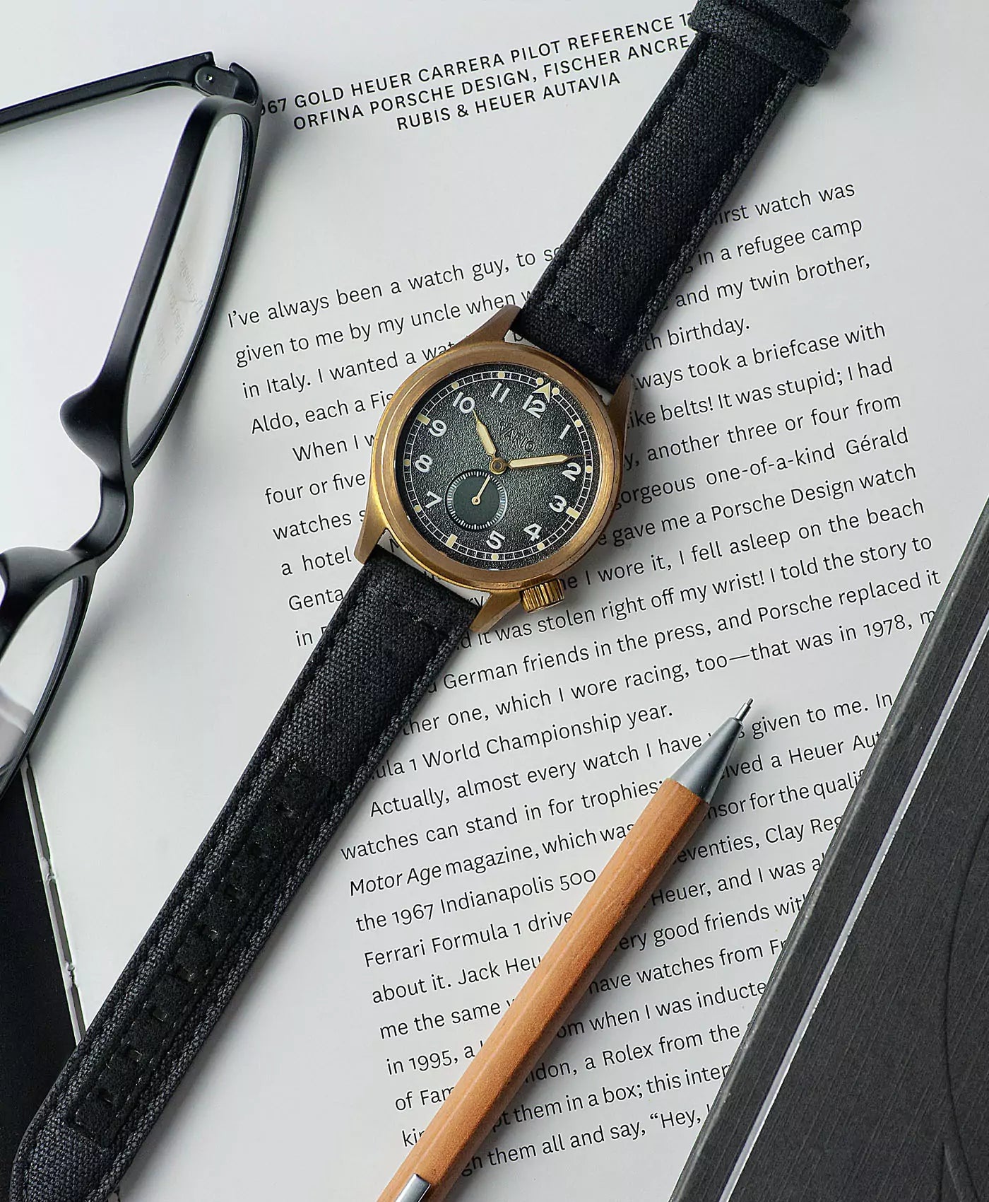 vario-1945-d12-bronze-fume-grey-field-watch-on paper