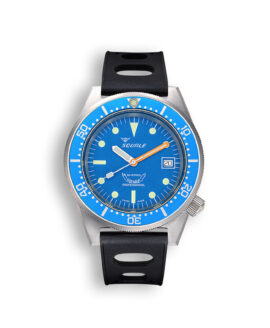 Squale-1521 Series-026-A-Sandblasted-Blue-RubberStrap