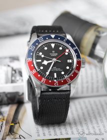 Tudor Black Bay GMT an Schwarz zweiteilig WB Original NATO Uhrenarmband by @tempusx