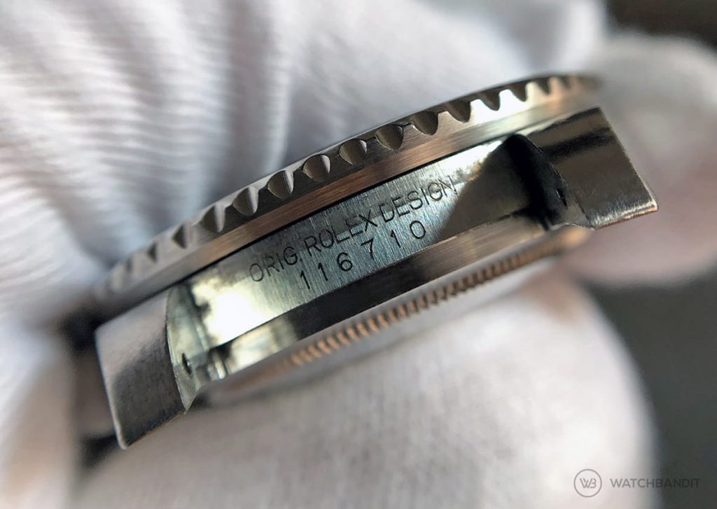 Rolex GMT Master II Case engraving 2 116710