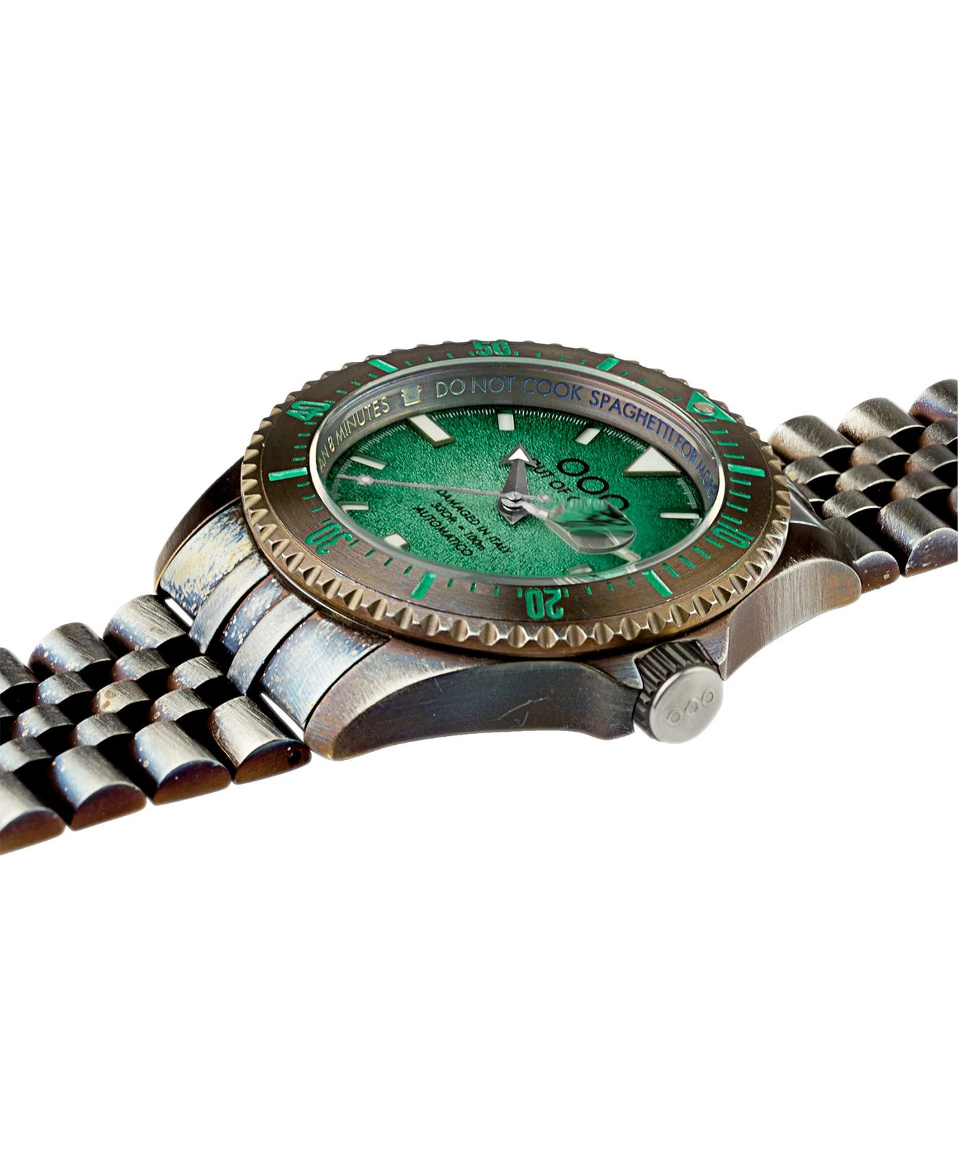 WB Watch Out Of Order green Swiss Automatico side