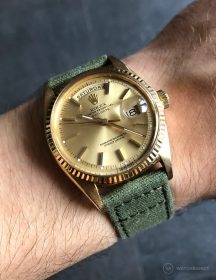 Rolex Day-Date an grünen Canvas-Armband von WB Original