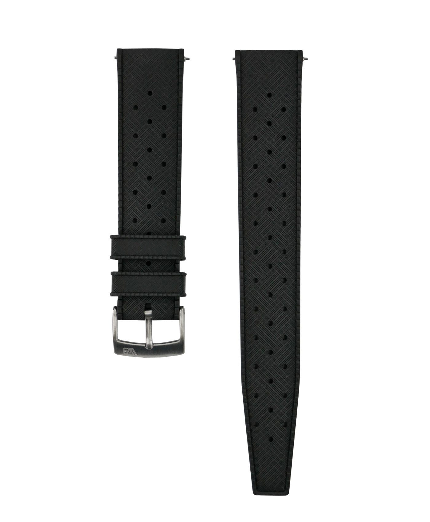 Tropical Rubber watch strap_Black_Front