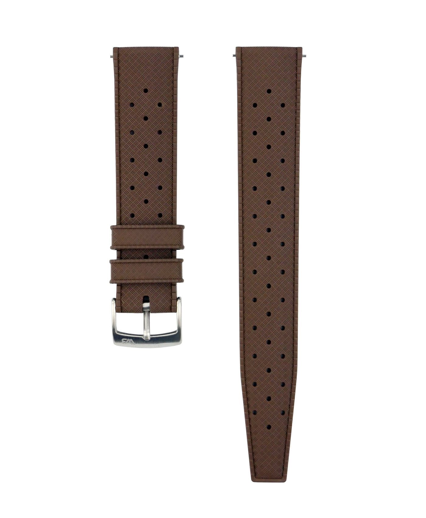 Tropical Rubber watch strap_Brown_Front