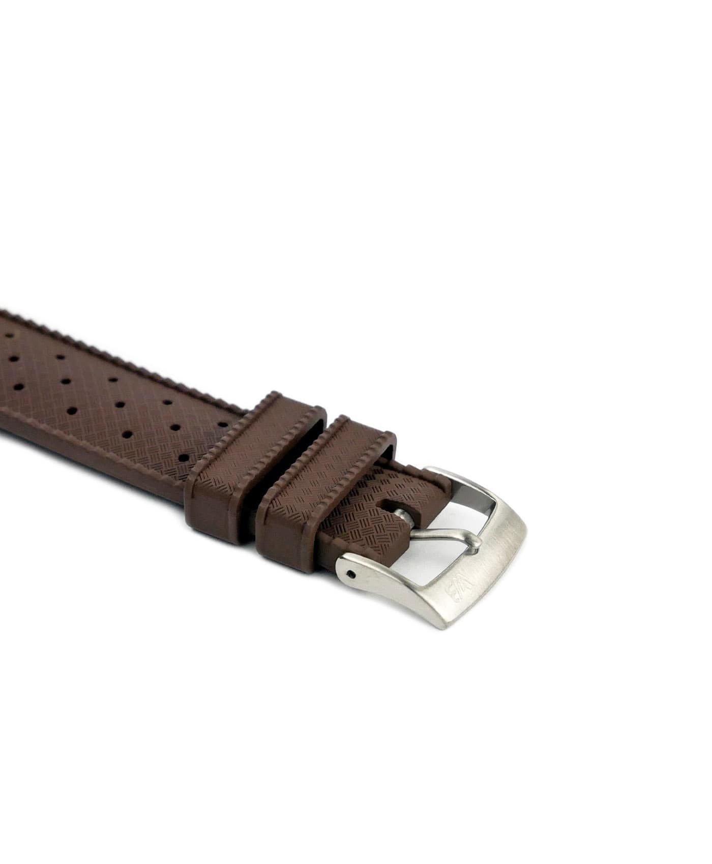 Tropical Rubber watch strap_Brown_Buckle