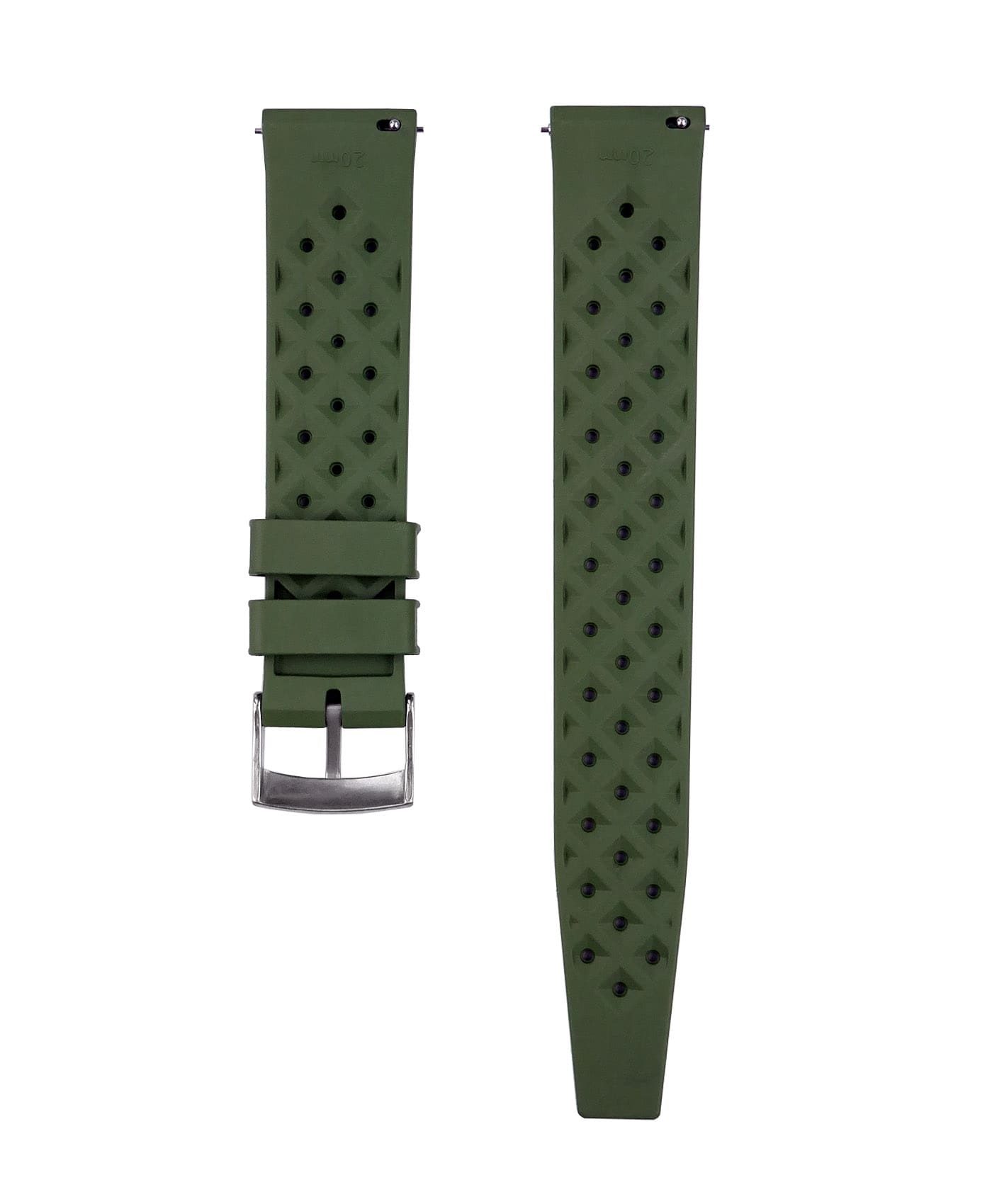 Tropical Rubber watch strap_Green_Back