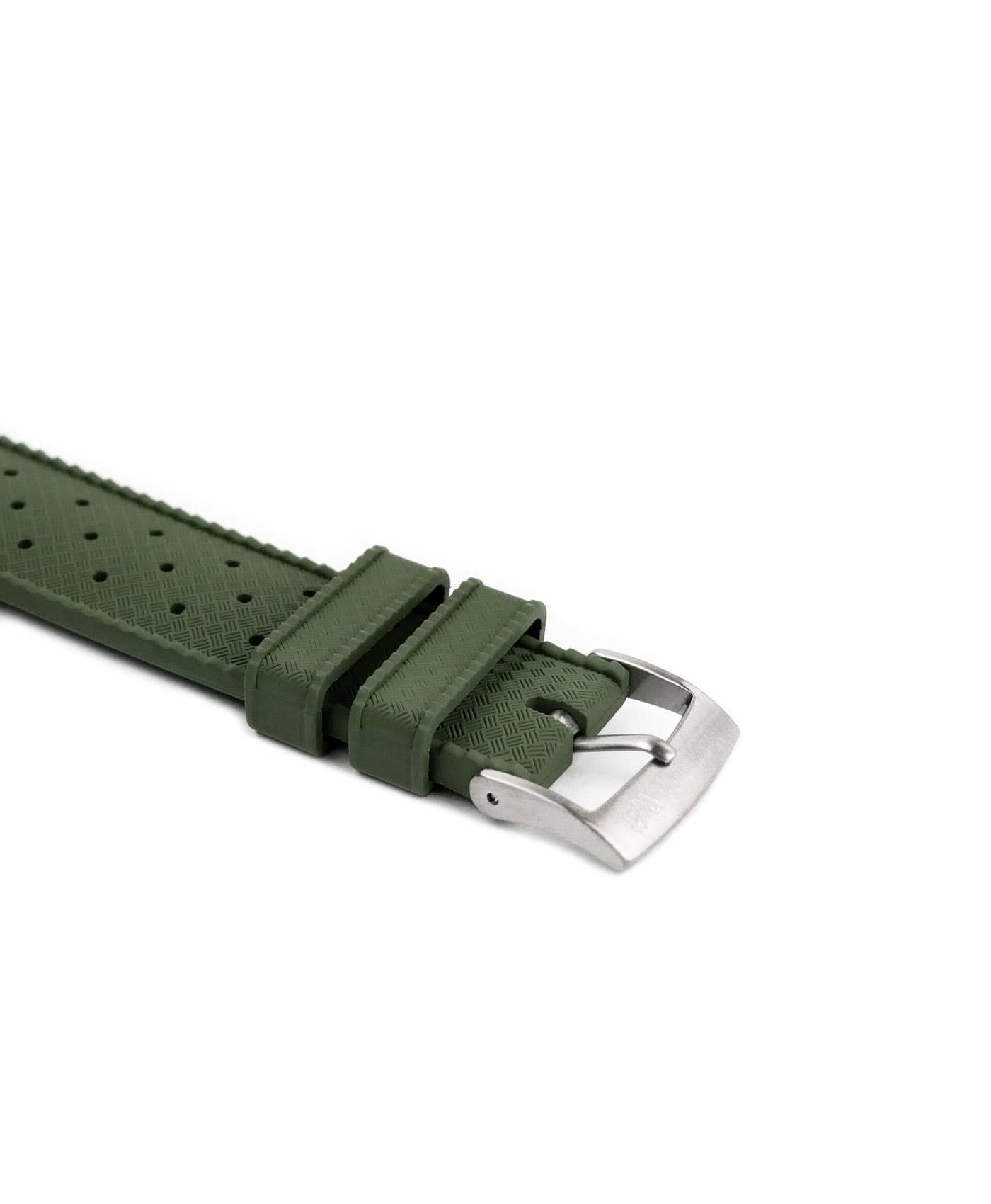 Tropical Rubber watch strap_Green_Buckle