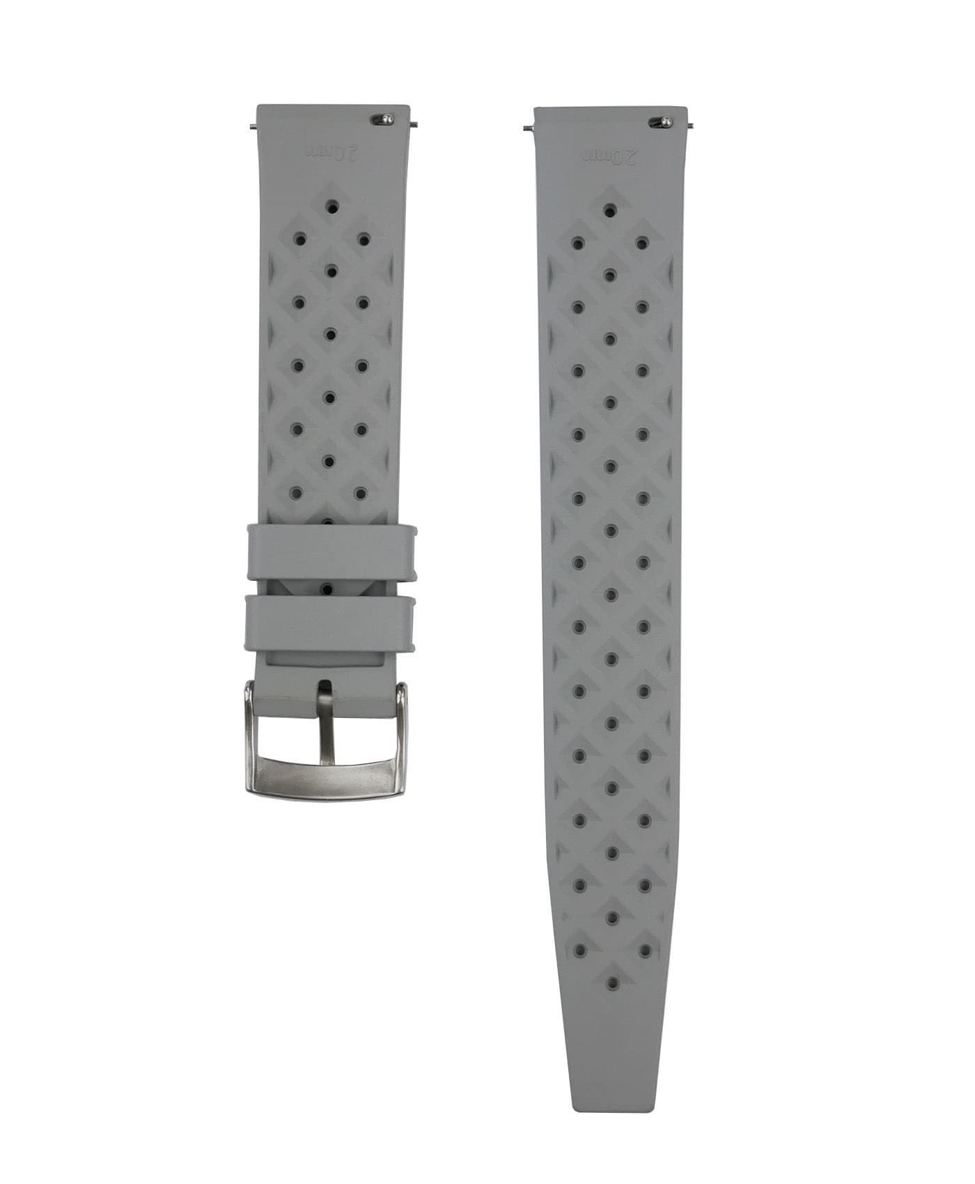 Tropical Rubber watch strap_Grey_Back