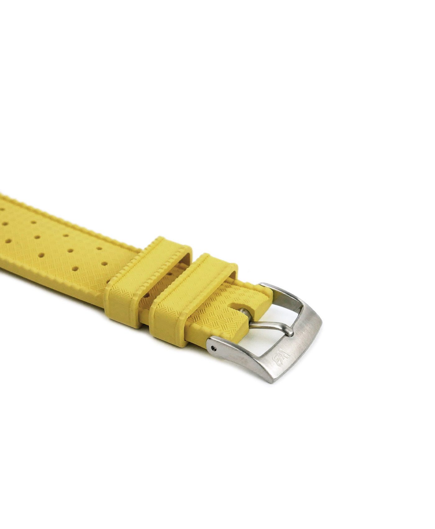 Tropical Rubber watch strap_Yellow_Buckle