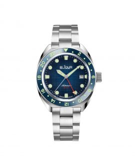 LJ-HH-GMT-002 textured blue dial