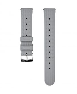 Waffle Rubber watch strap_Grey_Front