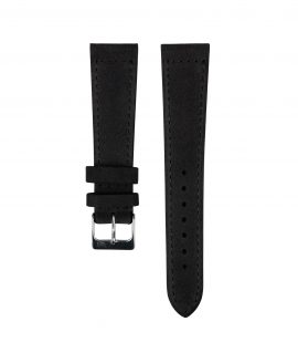 Suede leather strap with side seam_black_front