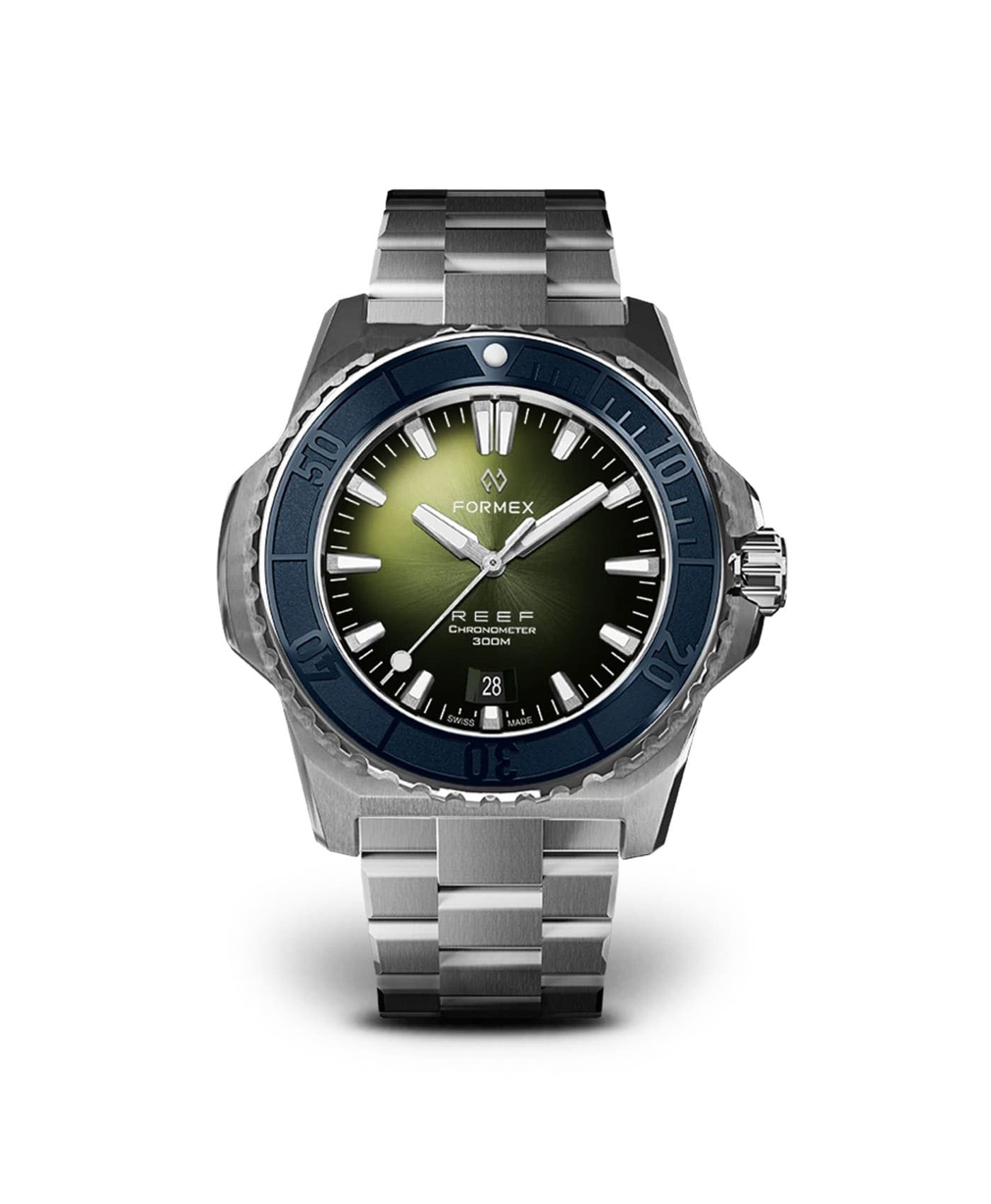Formex - Reef - Automatic Chronometer COSC 300m_Green Dial Blue Bezel
