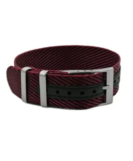 Premium Adjustable Single-Pass Nylon Strap – Black Burgundy