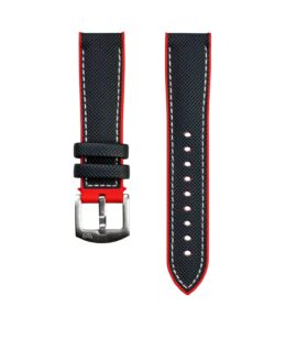 Performance Style Rubber Watch Strap – Blue-Red