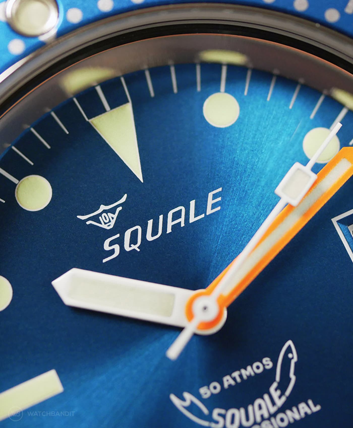 Squale - 1521 Series - 026A Polished Ocean - Dial Macro-min