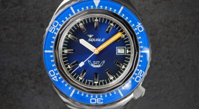 Squale-2002 Series-101 Atmos Polished Blue-Blue Dial-Front-min