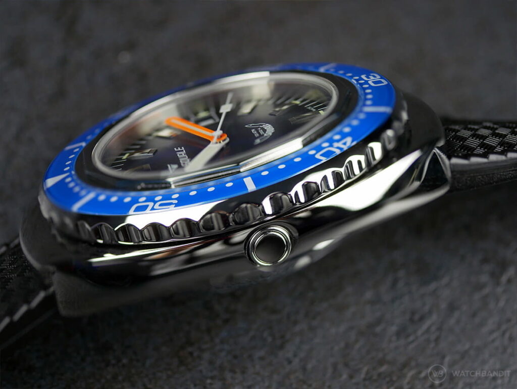 Squale-2002 Series-101 Atmos Polished Blue-Blue Dial-Helium Valve