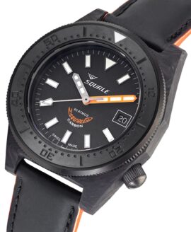 Squale - T-183 Forged Carbon - Orange - Close up