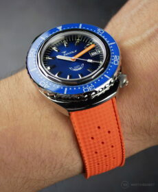 Tropical Style Rubber Strap-Orange-Squale 2002 Series Blue