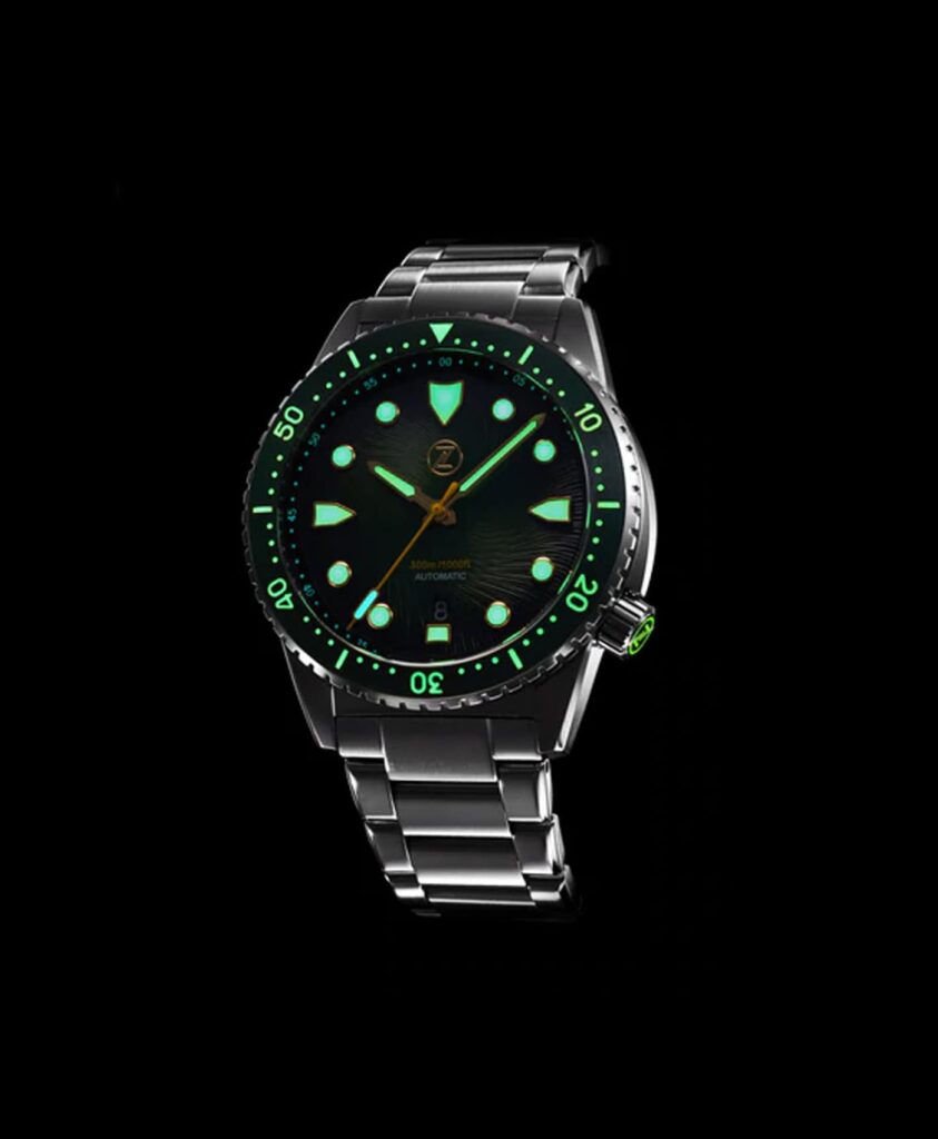 Zelos - Spearfish 40mm Diver - Forged Carbon-lume-min