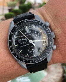 Mission to the moon-moonswatch-sailcloth strap-black