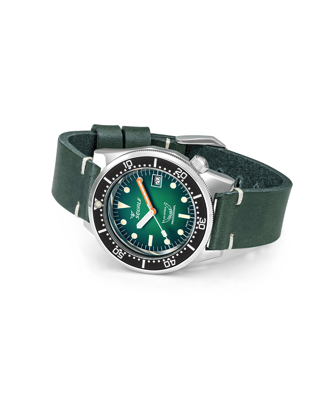 Squale - 1521 Green Ray Leather - 1521PROFGR.PVE-side