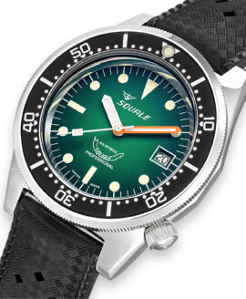 Squale - 1521 Green Ray Rubber - 1521PROFGR.HT-close up