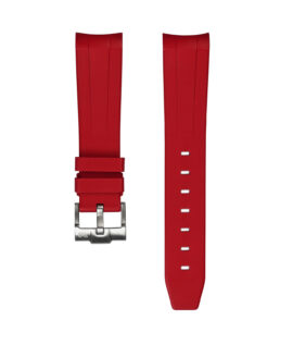 Curved-End-Rubber-Watch-Strap-Red-WB-Original