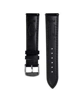 Jelsdal - Upcycled SEAQUAL® Fabric Watch Strap - Black-Back