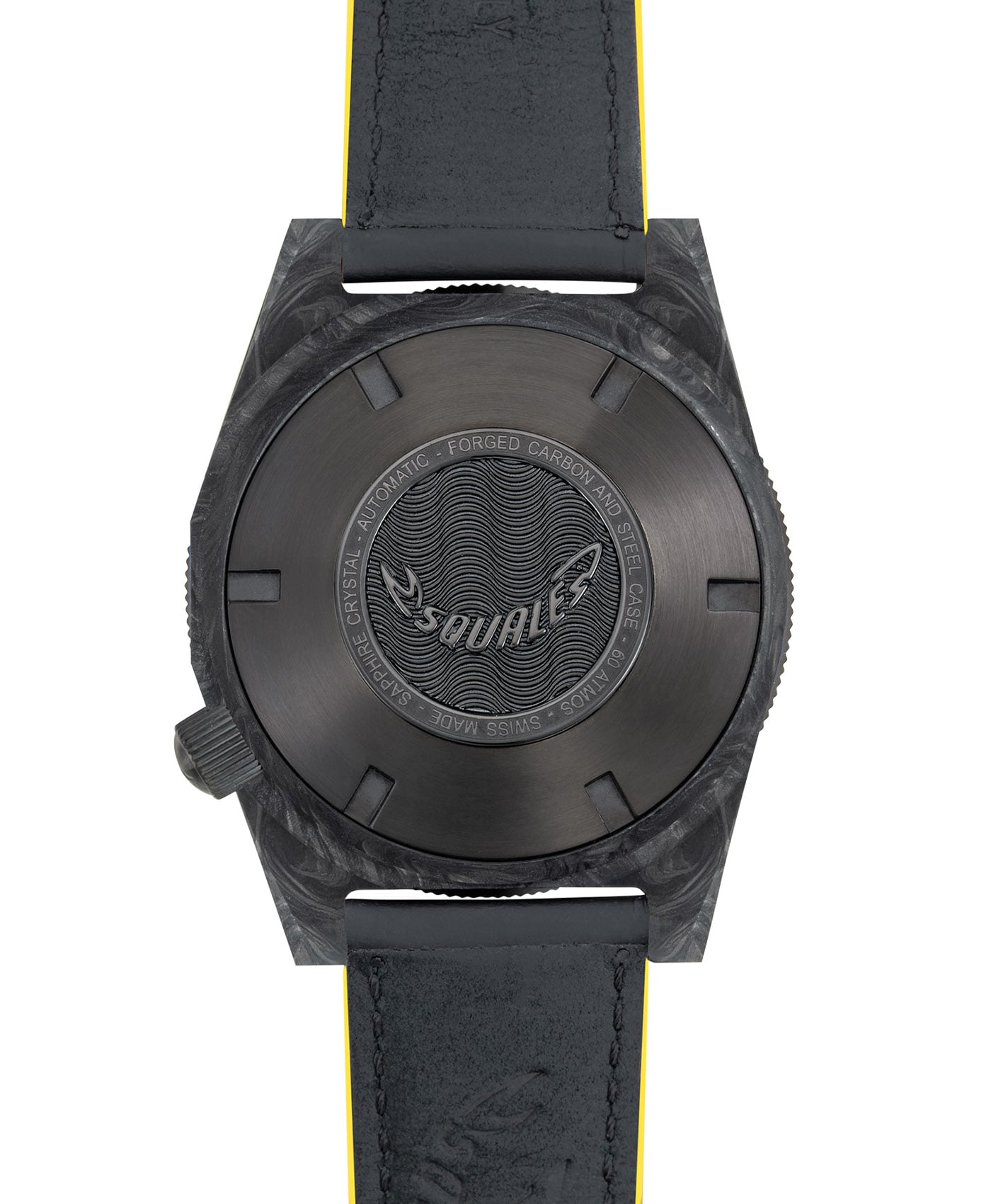 Squale - 60 ATM - T-183 Forged Carbon - Yellow-case back-min