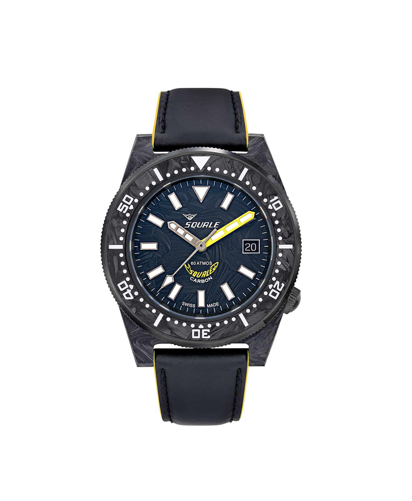 Squale - 60 ATM - T-183 Forged Carbon - Yellow-min