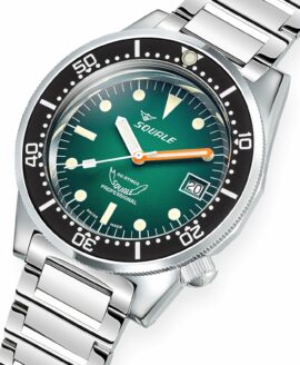 Squale - 1521 Green Ray - Polished - Bracelet - 1521PROFGR.SQ20L - close up-min