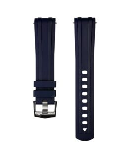 Curved End 300M Rubber Watch Strap - Blue - WB Original-min