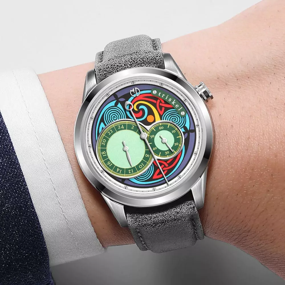 Microbrand design watch by MD Studio Watches with a creative colorful dial