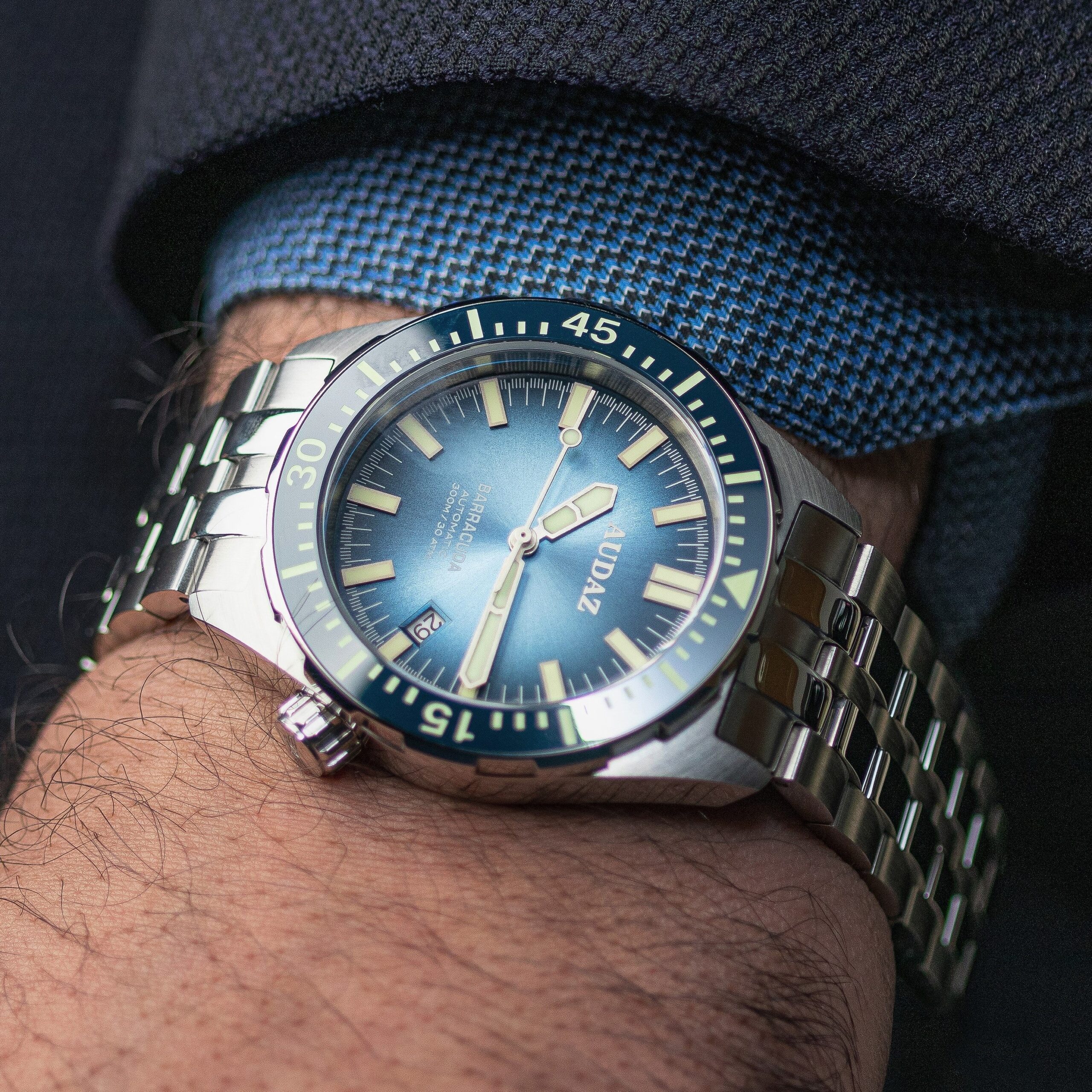Audaz Barracuda blue Watch on wrist