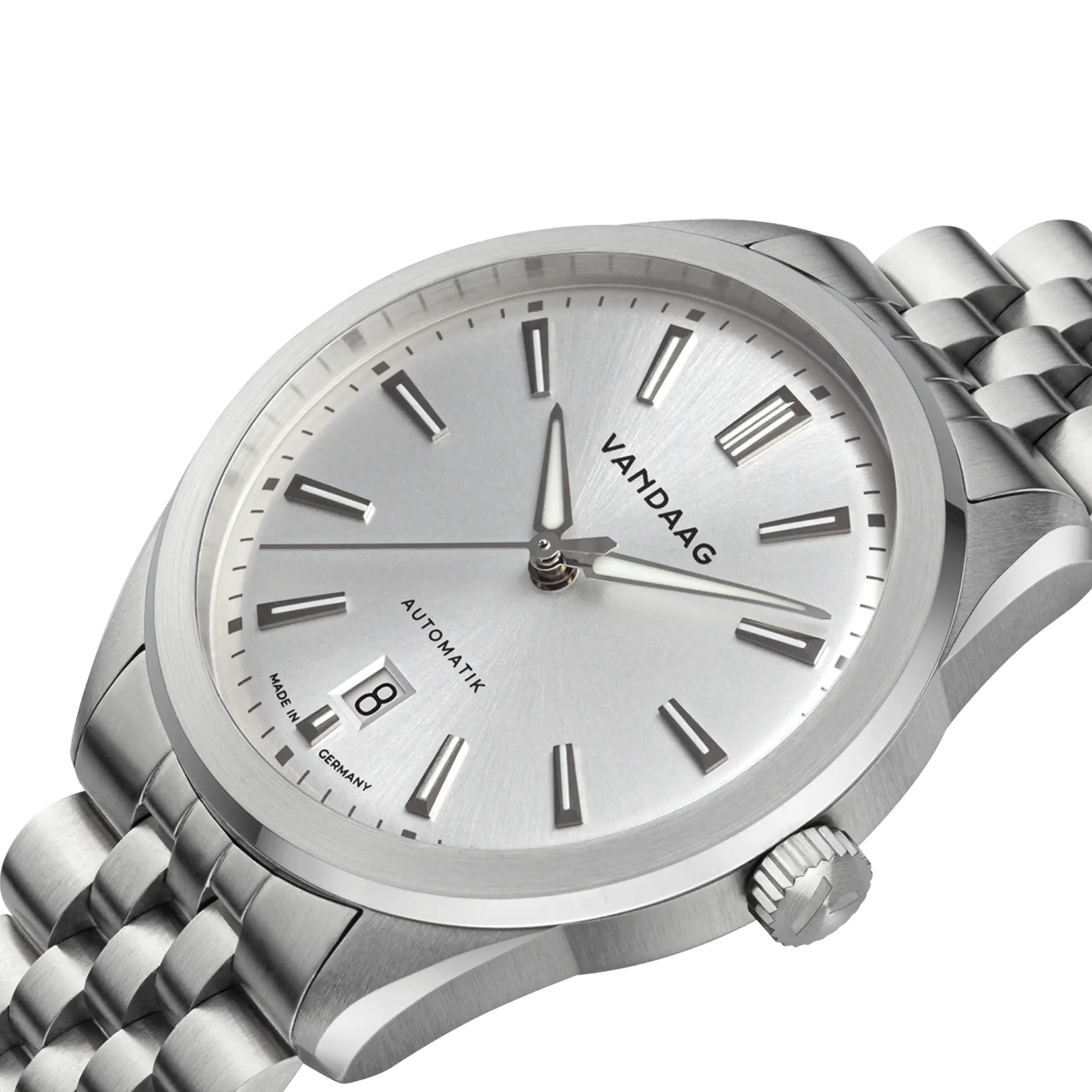 Vandaag - Baas - Eleganz - Steel Bracelet - White Date - close up Vandaag - Baas - Eleganz - Steel Bracelet - White Date - close up