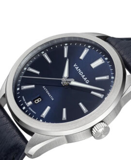 Vandaag - Baas - Ruhe - Leather Bracelet - Blue Date - close up