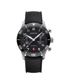 Vandaag - Schallmauer Automatik - Black - Black Rubber Strap
