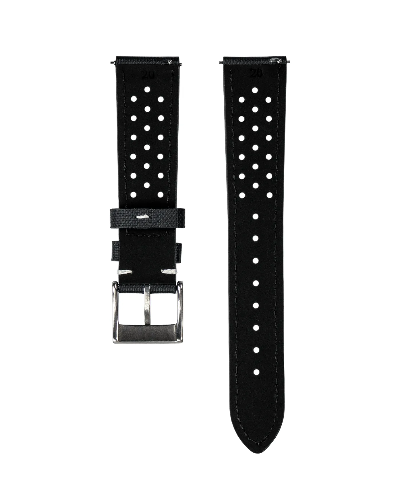 Jelsdal - Regatta Sailcloth Watch Strap - Black - back