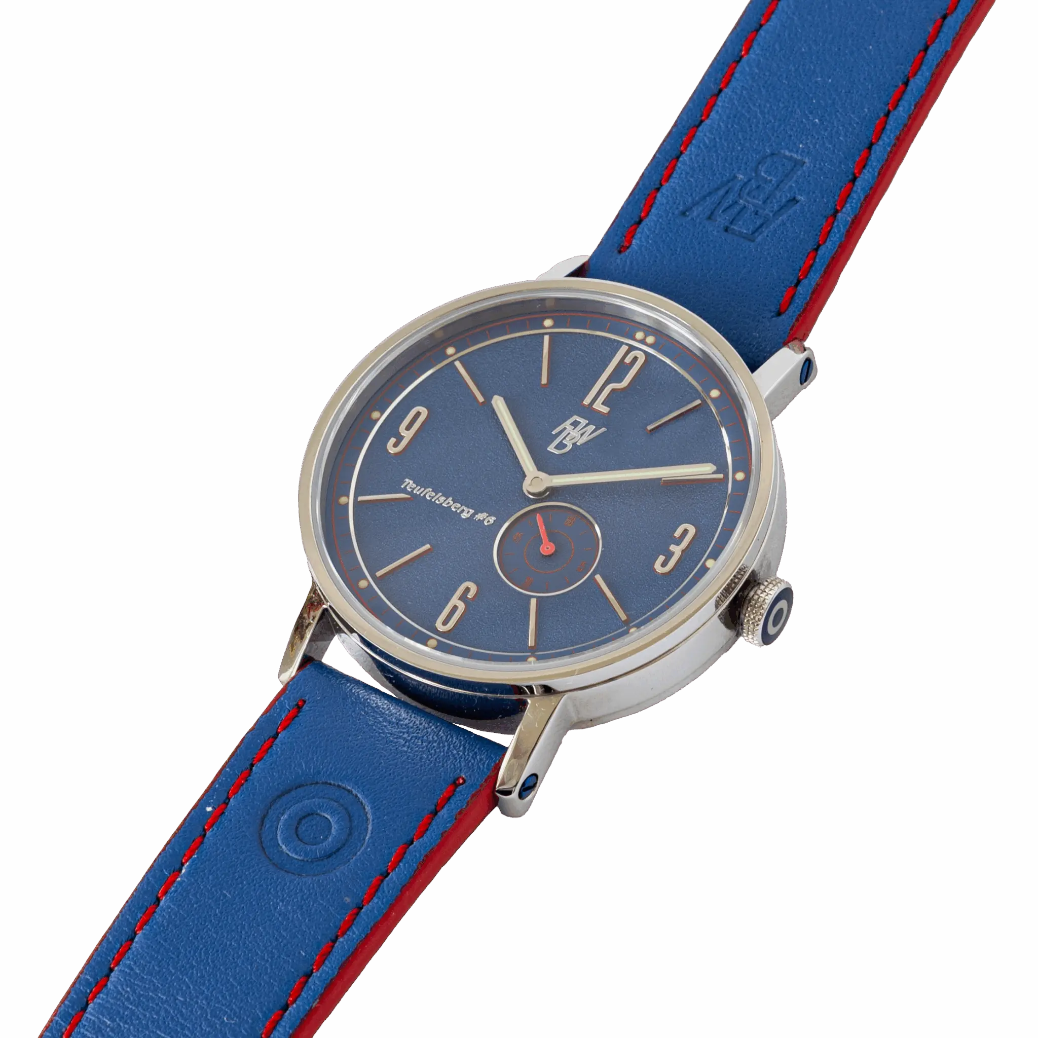 TEUFELSBERG Blau #6 side blue watch on blue strap