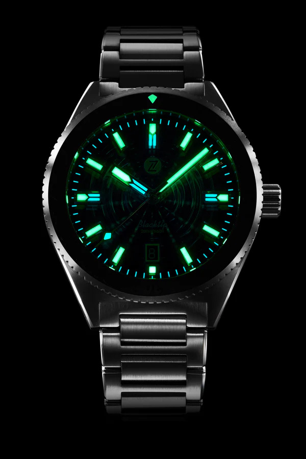 Zelos - Blacktip 41mm SS - Whirlpool lume